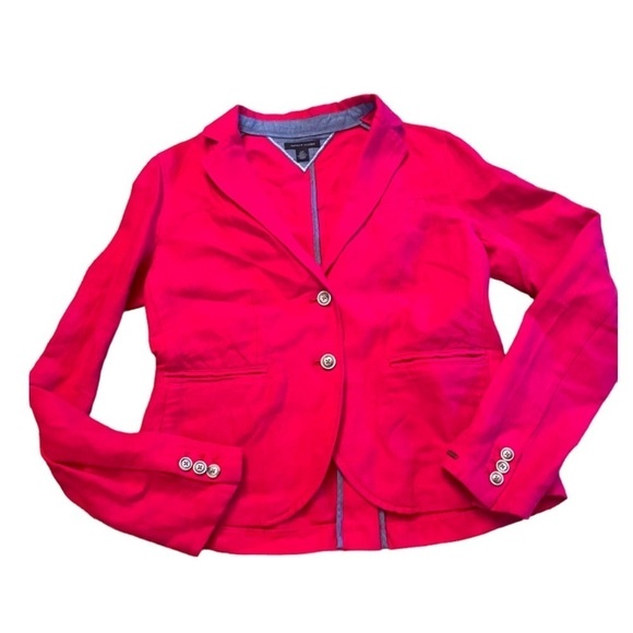 Tommy Hilfiger Red Denim Blazer v - Picture 1 of 9